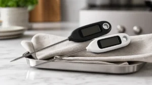Kit com 2 termômetros culinários digitais